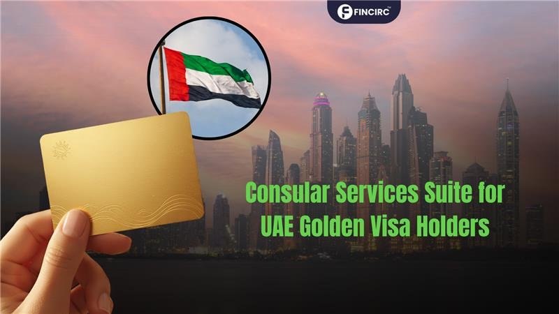 Consular Services text with Indian flag and buildings